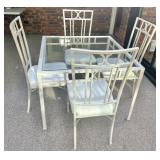 Wrought Iron & Glass Patio Table