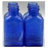 Vintage Cobalt Blue Milk of Magnesia Bottles