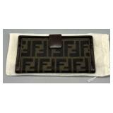 Fendi Zucca Canvas - Leather Long Wallet