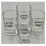 (4) Jack Daniels Tennessee Fire Shot Glasses