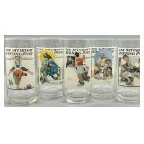 VTG Norman Rockwell Saturday Evening Post Tumblers
