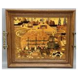 Vintage Charles Wysocki Serving Tray or Hanging
