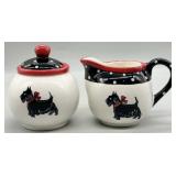 Scottie Dog Creamer & Sugar Set