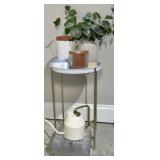Gold Tone Plant Stand and Accessories