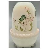 Fenton Butterfly Fairy Lamp Handpainted and Signed