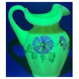 Fenton Burmese Uranium Shelly Fenton Signed Ewer
