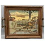 Vintage Charles Wysocki Serving Tray or Hanging