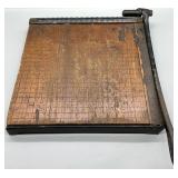 1950s No. 4 R.O.C. Wood Cast Iron Paper Cutter