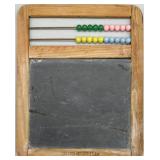 Vintage Double-Sided Wood and Slate Abacus