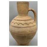 Antique Unglazed Terracotta Pottery Jug