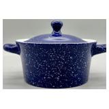 California Pantry Ceramic Blue Speckled Crock