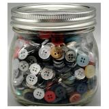 Ball Mason Jar of Vintage Buttons