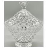 Brussels Pattern Lead Crystal Lidded Candy Dish