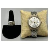 Timber Creek Watch & Silver Tone Ring