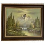 Mountain Landscape Oil on Canvas Painting