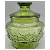 Anchor Hocking Rainflower Crinkle Glass Canister