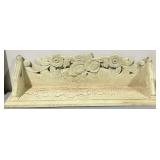 Cream-Colored Distressed Decorative Shelf
