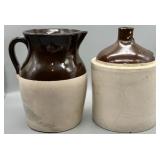 Vintage Stoneware Jug & Pitcher