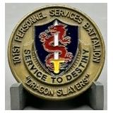 101st ABN. DIV. Personnel SVCS BN Challenge Coin