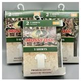 (6) Mossy Oak Size Med Moisture Wicking T-Shirts