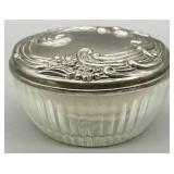 Vintage Silver Plated Made in Hong Kong Powder Jar