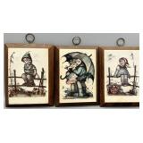 Set of 3 Vintage Hummel Wall Plaques