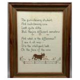 Vintage Framed Needlepoint Cross Stitch