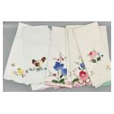 Embroidered Linen Tea Towel Collection