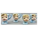 1950s Napco Miss Cutie Pie Egg Cups