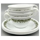 Corelle Crazy Daisy Hook Handle Teacups & Saucers