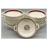 (10) Homer Laughlin Georgian Handled Soup Bowls