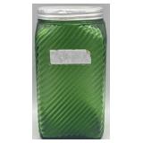 1930s Green Glass Hoosier Cabinet Flour Canister