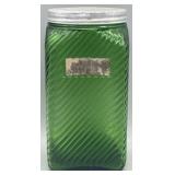 1930s Green Glass Hoosier Cabinet Coffee Canister