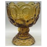 L.E. Smith Moon & Stars Footed Compote Bowl