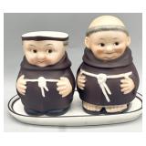 TMK 2 Goebel Friar Tuck Monk Sugar & Creamer Set