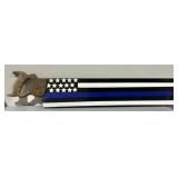 Vintage Hand Saw Thin Blue Line American Flag