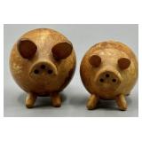 Mid Century Modern German Wood S&P Shakers