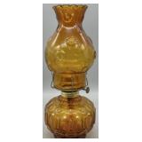 L.E. Smith Amber Moon & Stars Oil Lamp