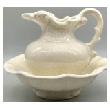 Vintage Ceramic Pitcher & Basin
