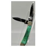 Frost Cutlery Green Smooth Trapper Knife