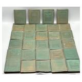 **(29) Antique Little Leather Library Books