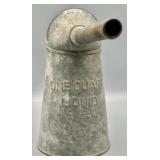 Vintage Galvanized One Quart Liquid Oil Funnel
