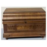 Vintage Sewing Machine Coffin Top Wood Case