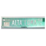 Retired Authentic Alta Loma Rd Street Sign