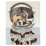 Vintage Wolf Dreamcatcher Wall Art