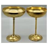 Vintage Brass Champagne Glasses