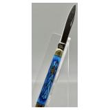 Steel Warrior Single Blade Blue Bone Knife