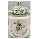 We Can Build A Snowman Stoneware Cookie Jar