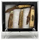 Vintage & Antique Knives In Display Case