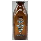 Rutland Hills CO-OP Inc. Milk Bottle Watertown, NY